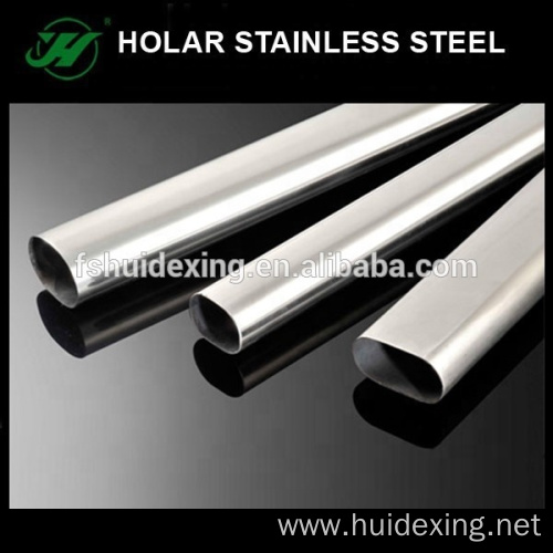 Stainless steel flat oval tube for handrail